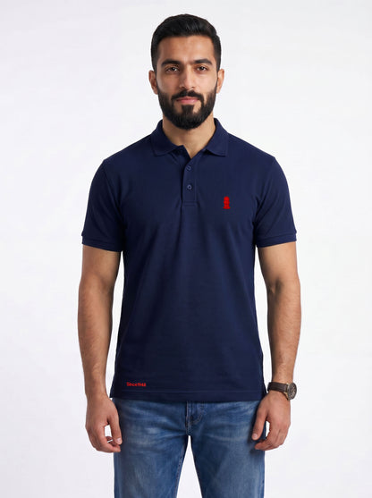 Dark Navy Polo Handala Short Sleeve